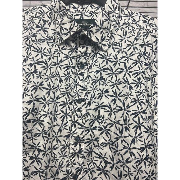 Rodd & Gun Printed Button Down White with Navy Floral Sports Fit - Picture 4 of 6